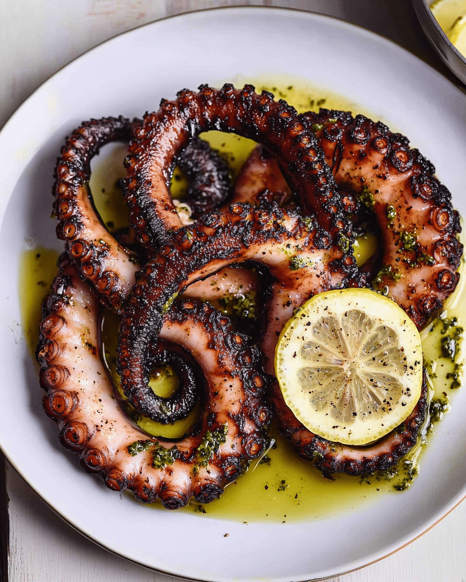Mediterranean-Style Grilled Octopus with Lemon-Oregano