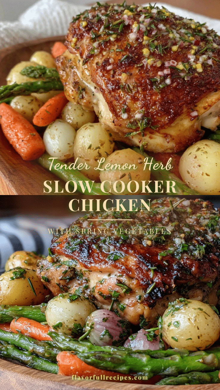 Lemon-Herb Slow-Cooker Chicken Thighs with Spring Vegetables