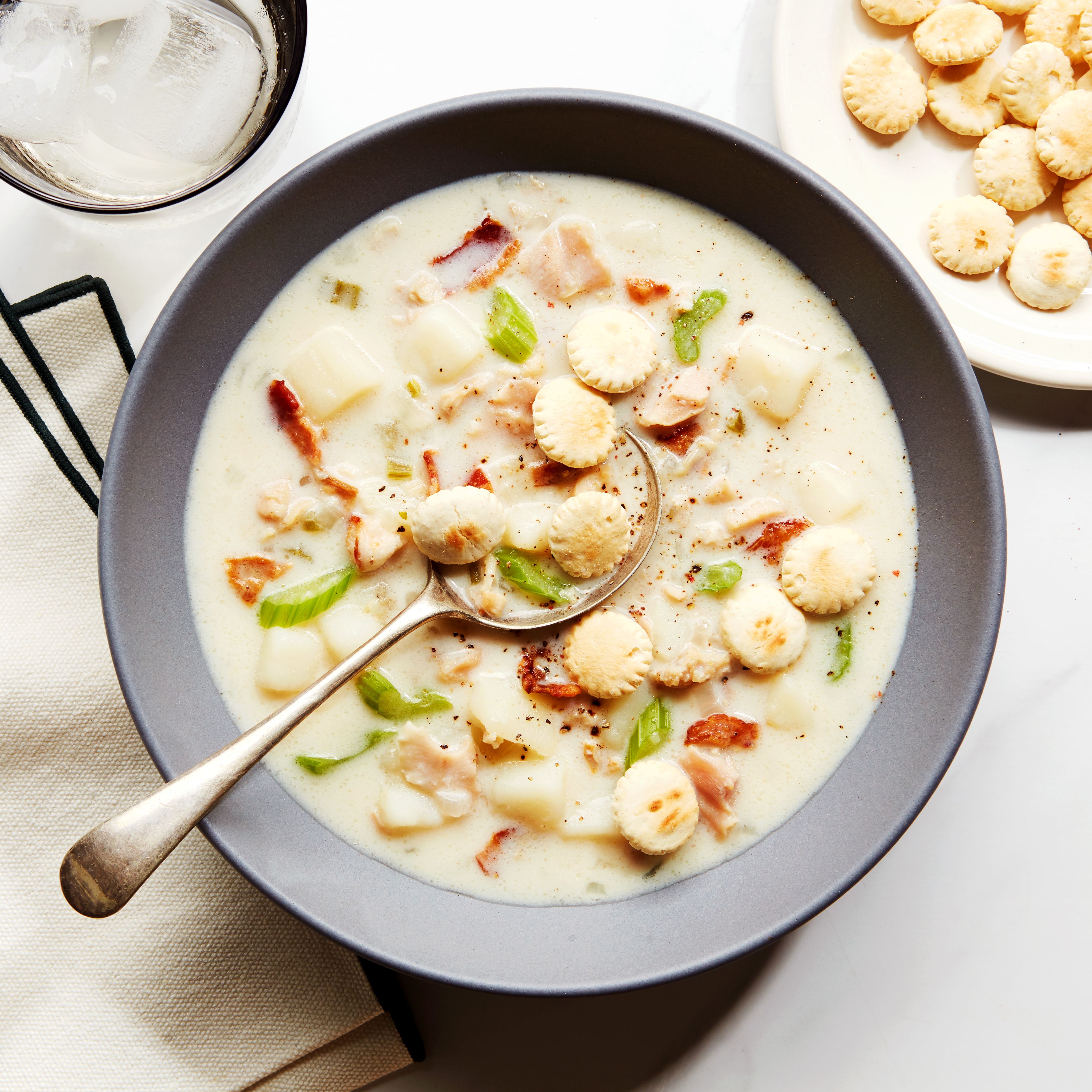 MOHAI Clam Chowder with Smoked Bacon