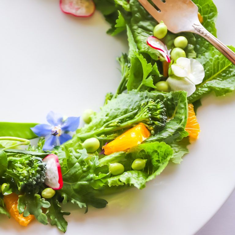 Looped Garden Salad with Citrus Vinaigrette