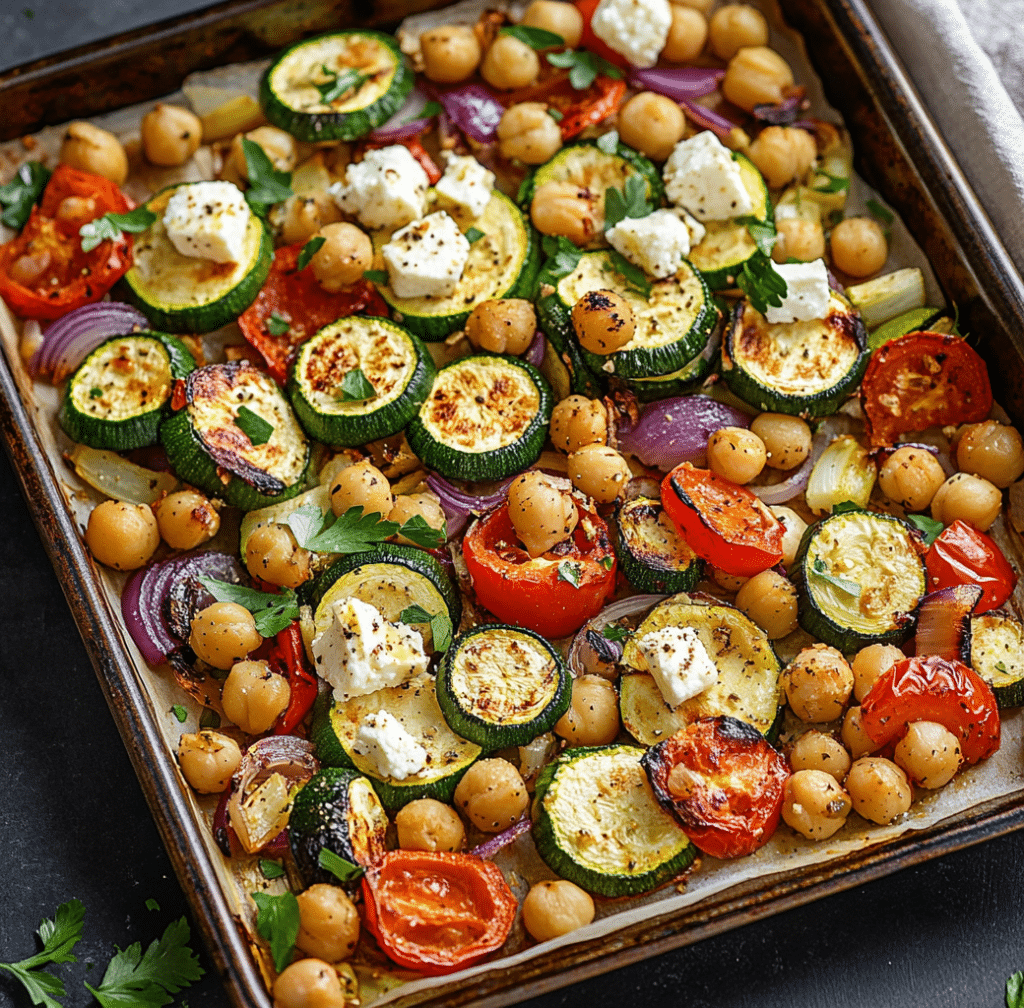 Mediterranean Chickpea Sheet Pan Bake