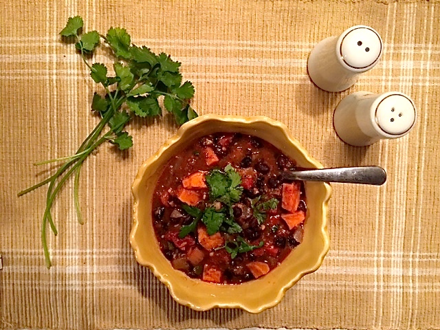 One-Pot Beef and Black Bean Chili with Sweet Potato