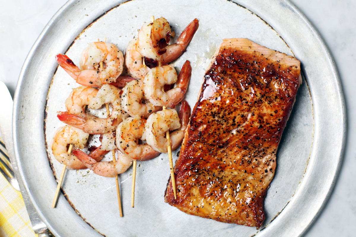 Spiced Maple-Glazed Salmon with Asparagus