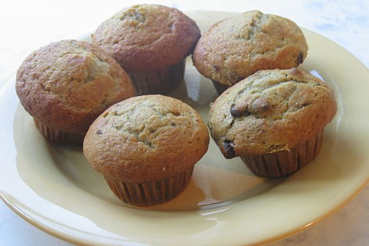 Joyful Banana 'Fun' Muffins with Chocolate Chips
