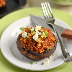 Avocado & Feta Stuffed Portobellos