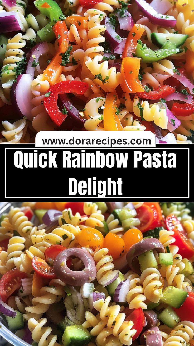 Twisted Fun Pasta with Rainbow Veggies