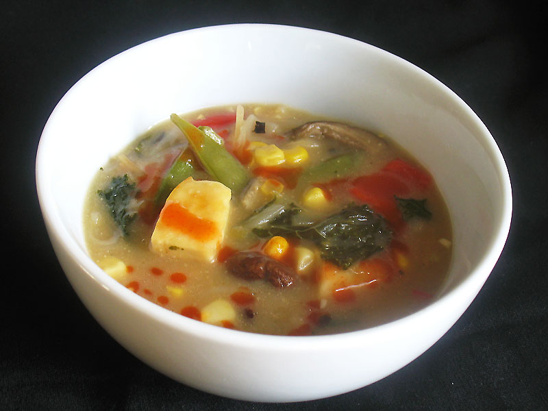 Kombu Dashi-Infused Miso Soup with Seasonal Vegetables