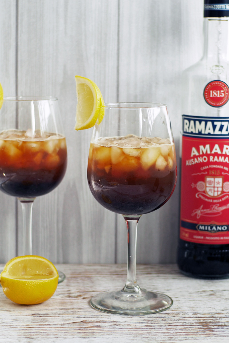 Dark Chocolate Amaro Spritz