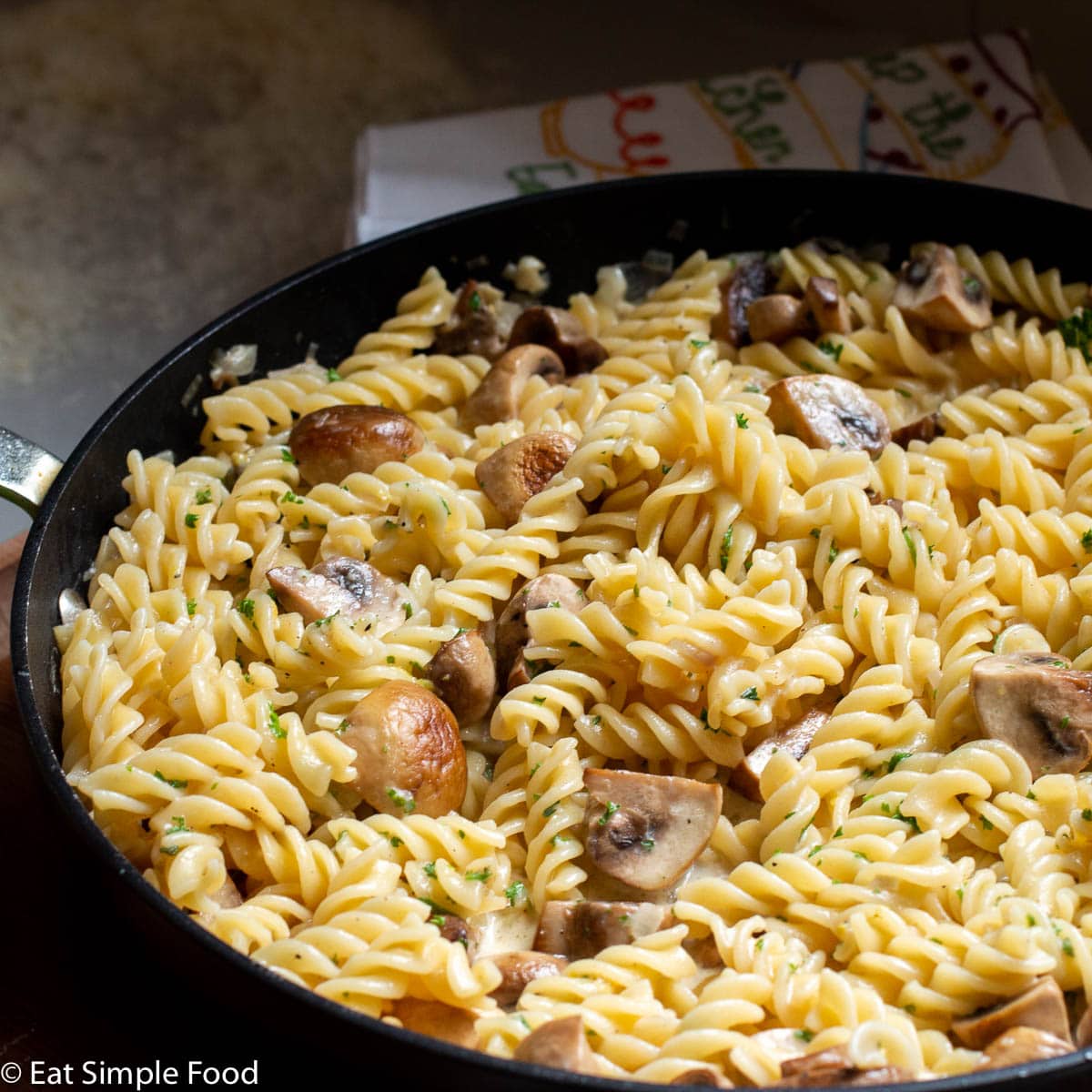 Creamy Thyme Mushroom Pasta with Lemon Zest