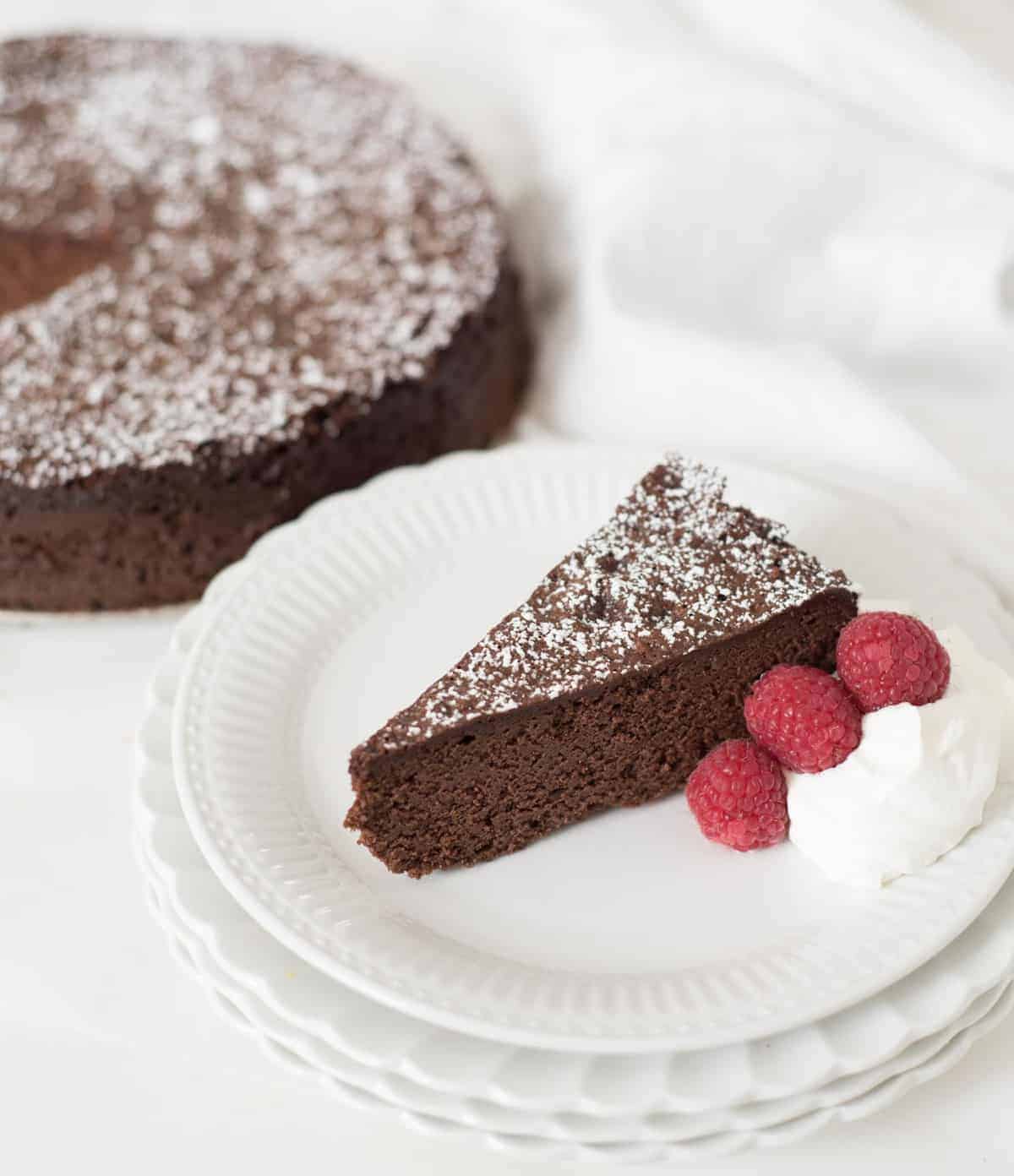 Weighty Dark Chocolate Flourless Torte