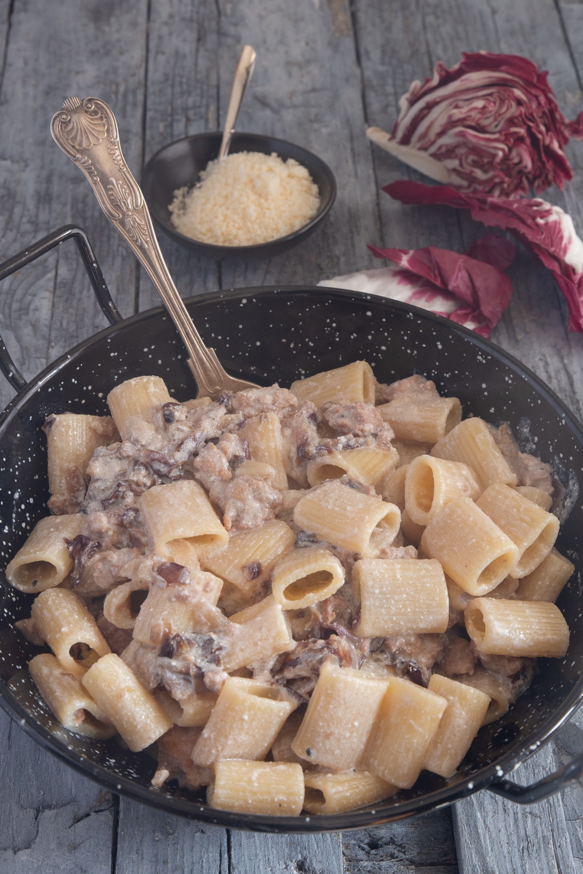 Radicchio & Lemon Pasta with Crispy Shallots