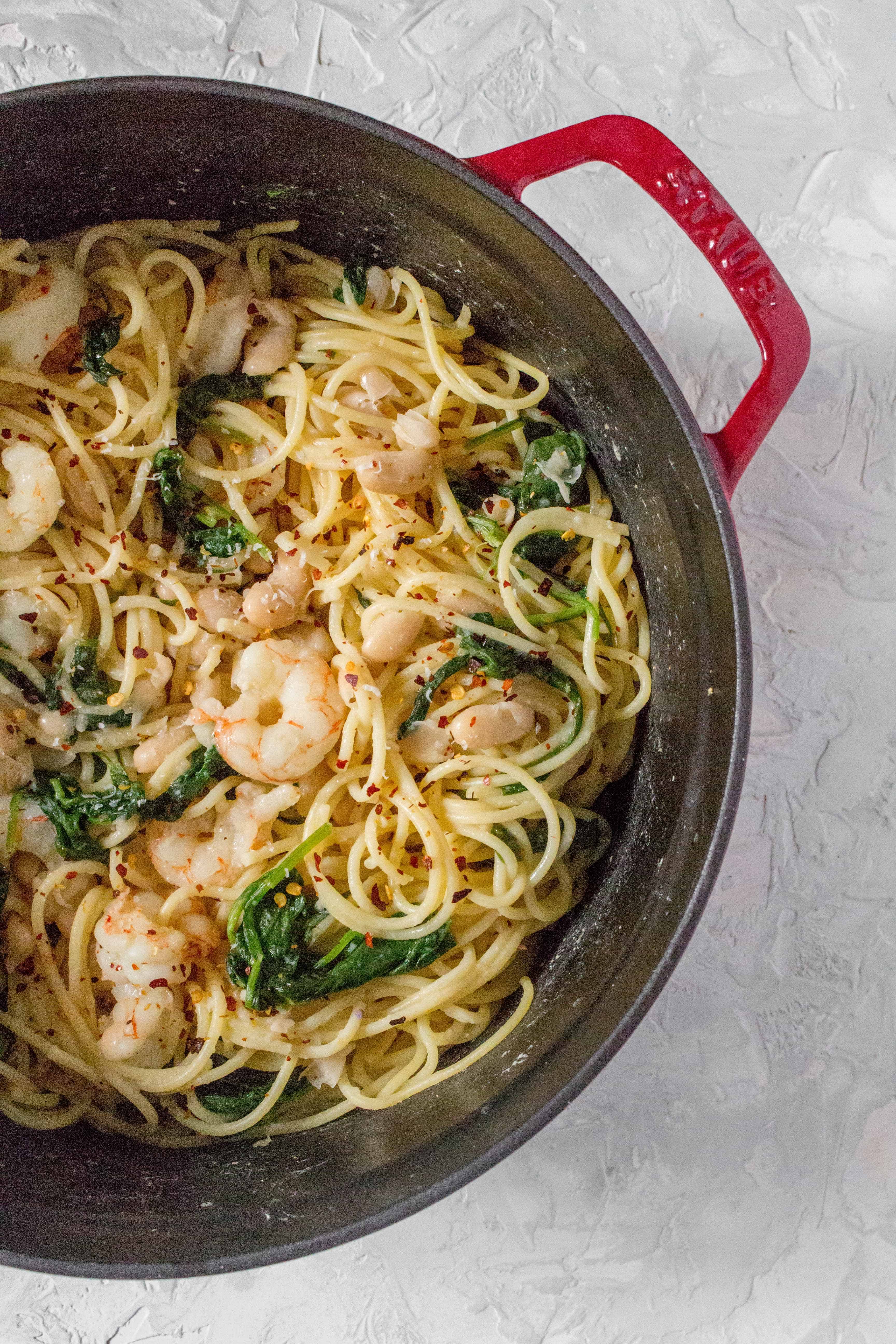 One-Pot Lemon Garlic Shrimp and Pasta