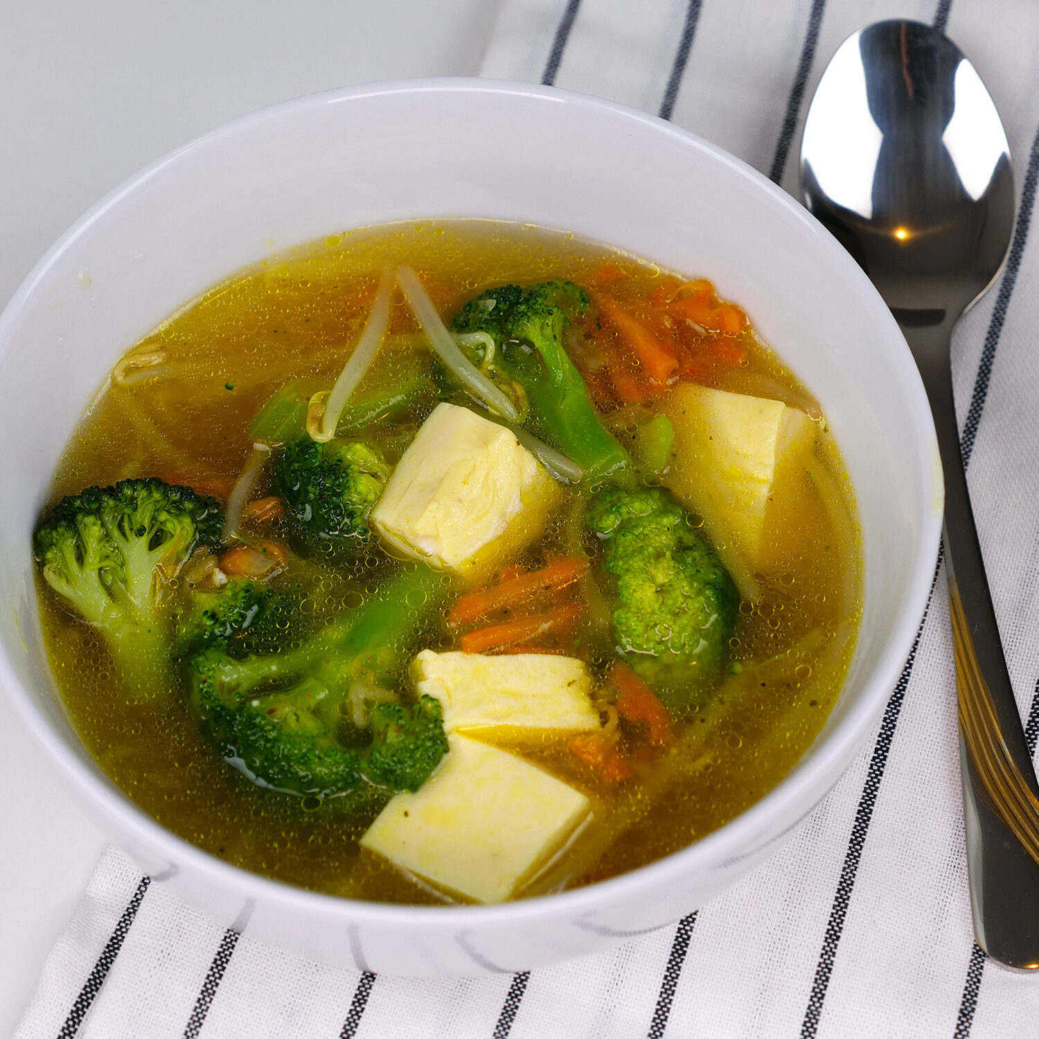 Winter Silhouette Clear Vegetable Soup