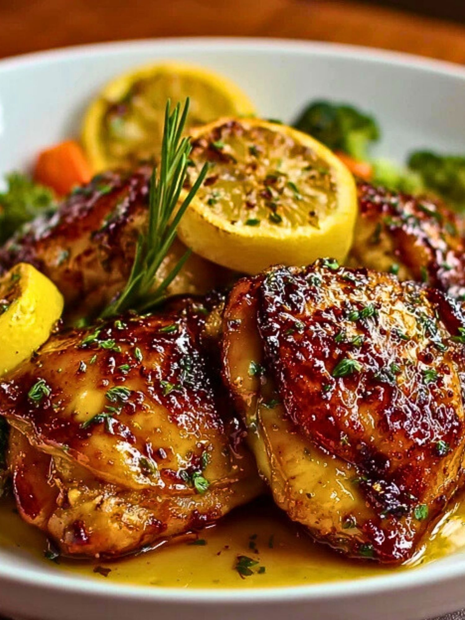 Honey-Mustard Glazed Lemon Chicken Thighs