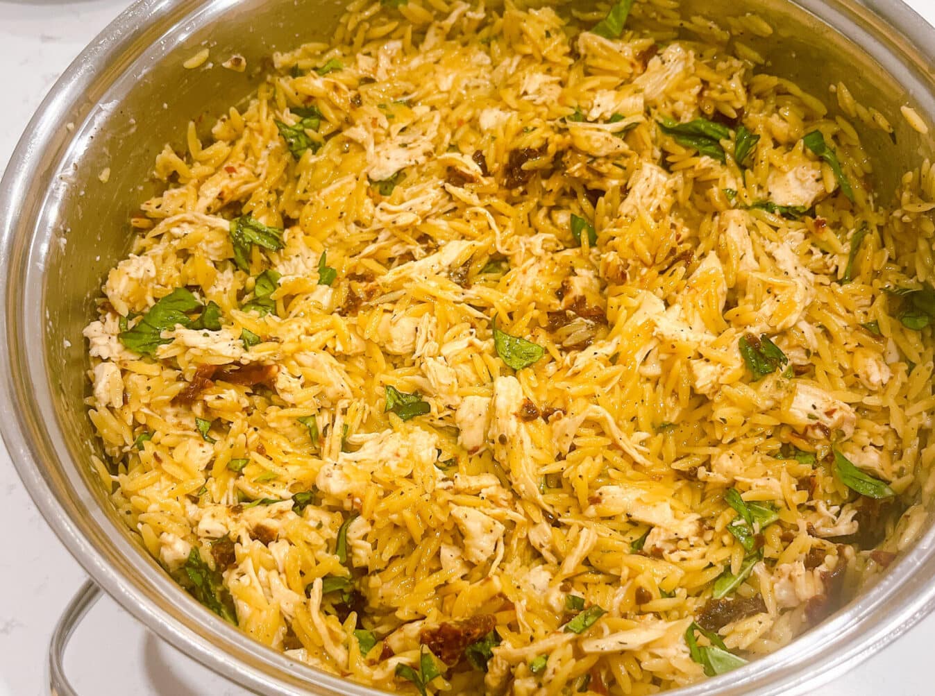 Sun-Dried Tomato & Herb Chicken with Lemon Orzo