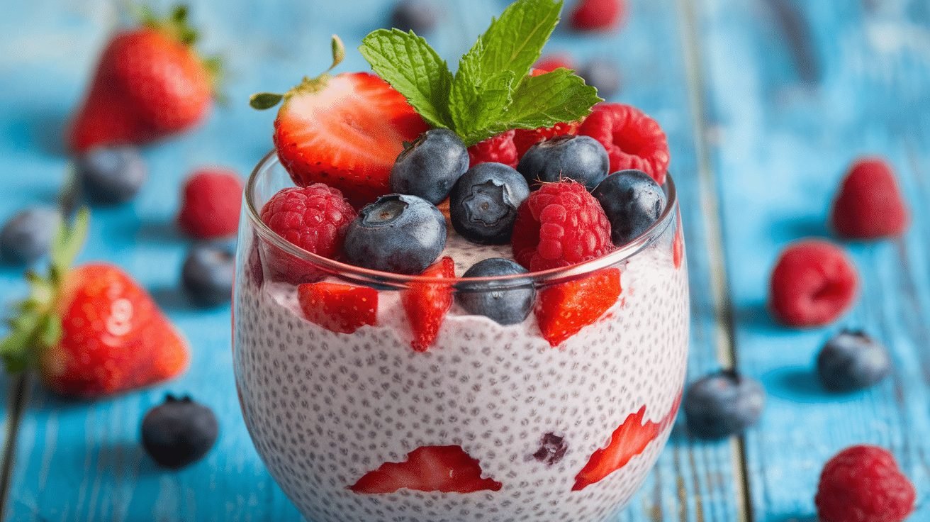 Aurora Berry Chia Pudding