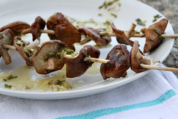 Grilled Tofu & Shiitake Mushroom Skewers