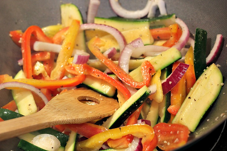 Sriracha-Garlic Vegetable Stir-Fry with Sesame