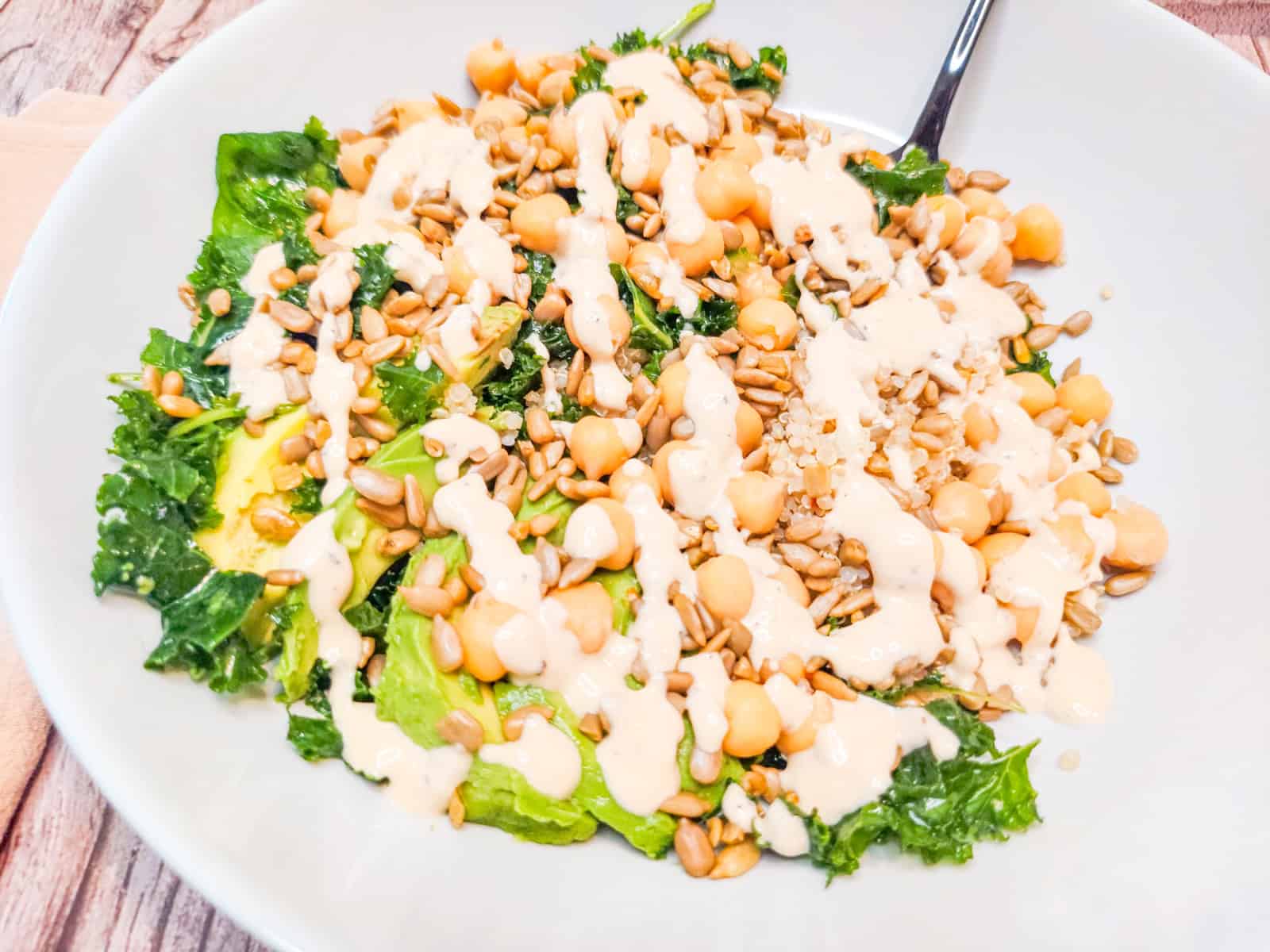 Vegan Rainbow Power Bowl with Tahini Dressing