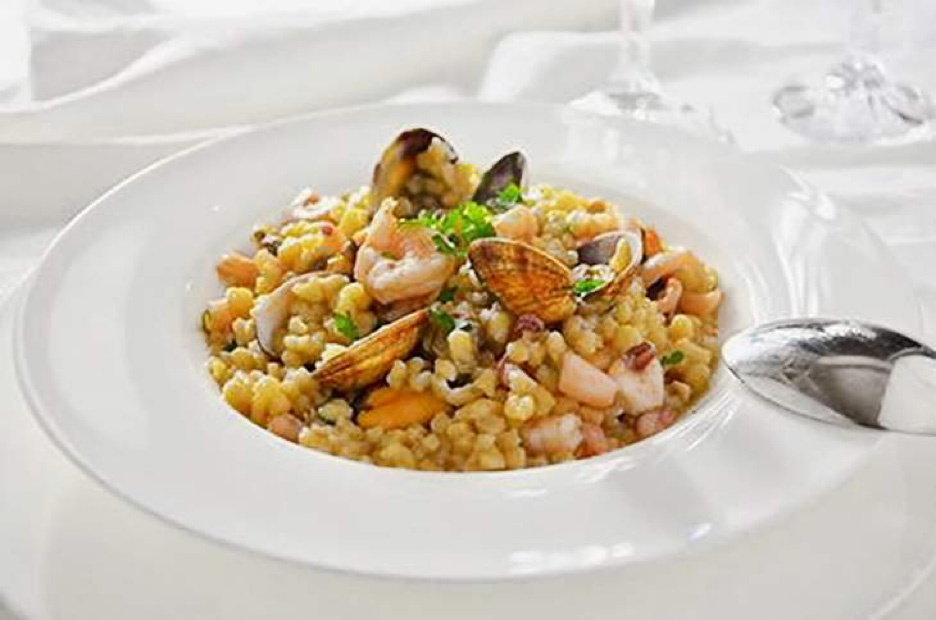 Sardinian Fregola with Seafood and Lemon
