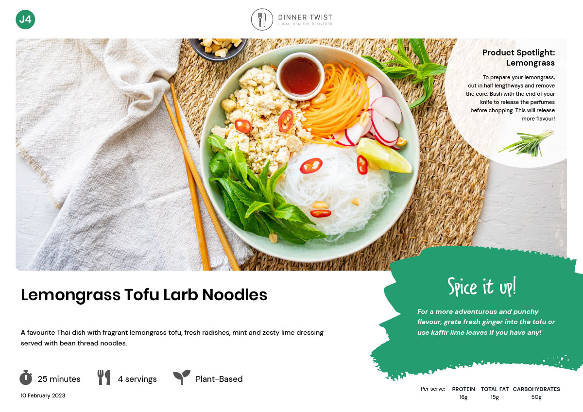 Thai Lemongrass and Tofu Rice Noodles