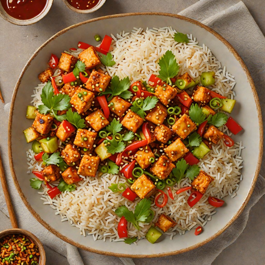 Spicy Tofu Stir-Fry with Crispy Rice