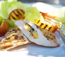 Texas Peach & Brie Stuffed Chicken Breast
