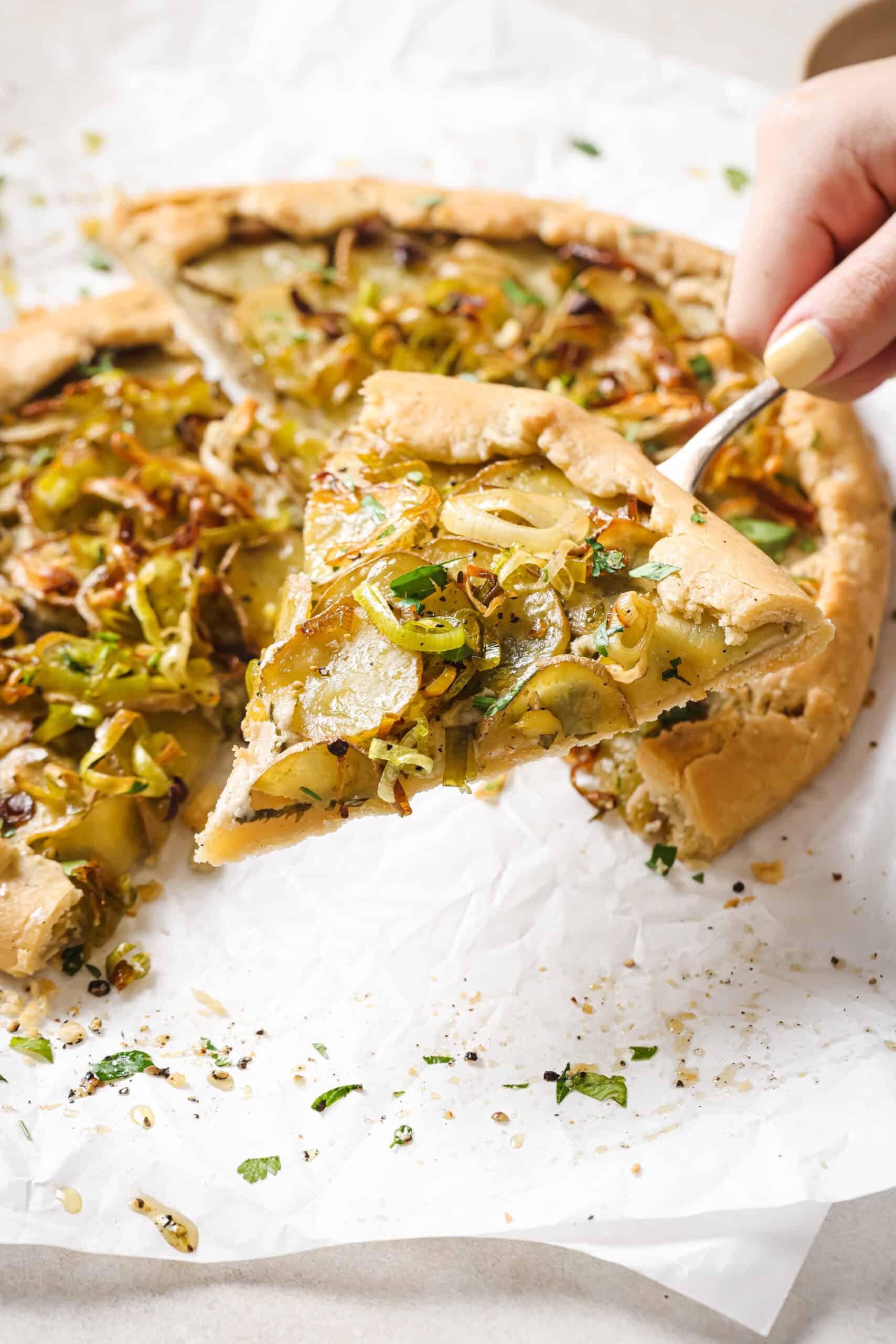 Herb-Infused Potato & Leek Galette