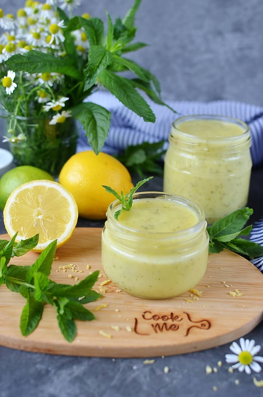 Citrus-Zested Lemon Curd with Fresh Mint