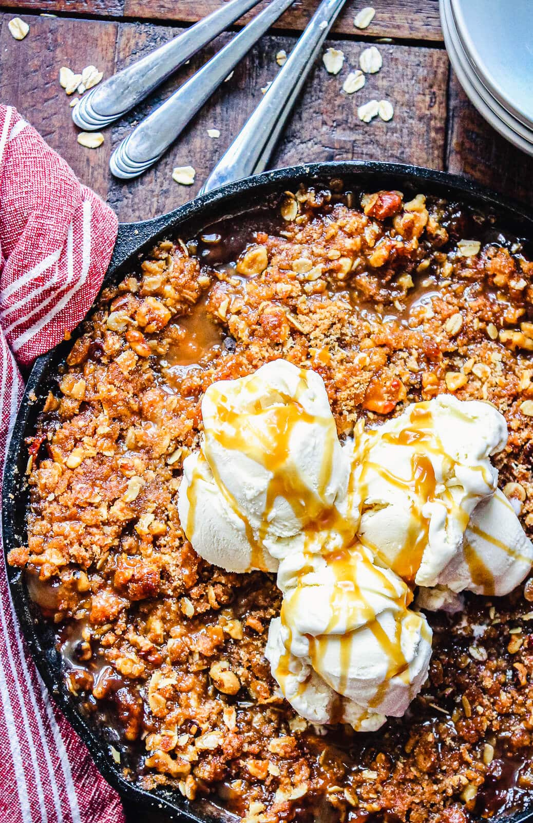Maple-Smoked Apple Crisp