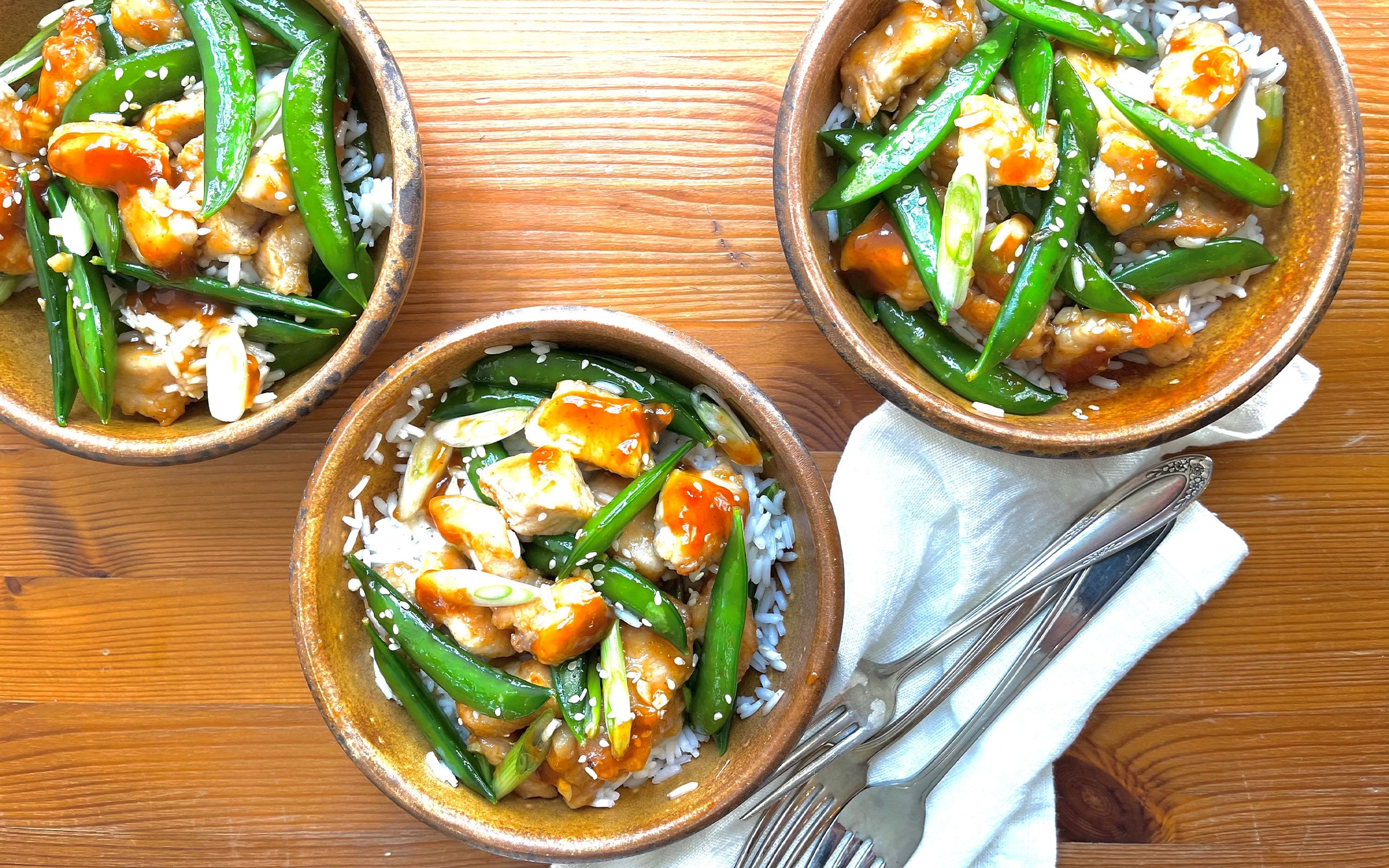 Lemon-Garlic Chicken Stir-Fry with Snap Peas