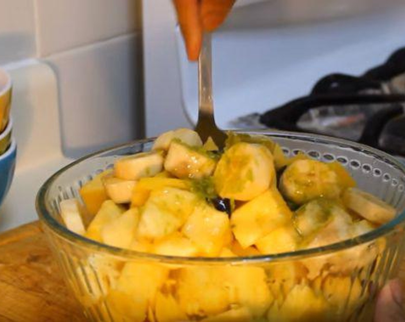 Green Apple & Lime Fruit Salad with Honey-Vinegar Dressing