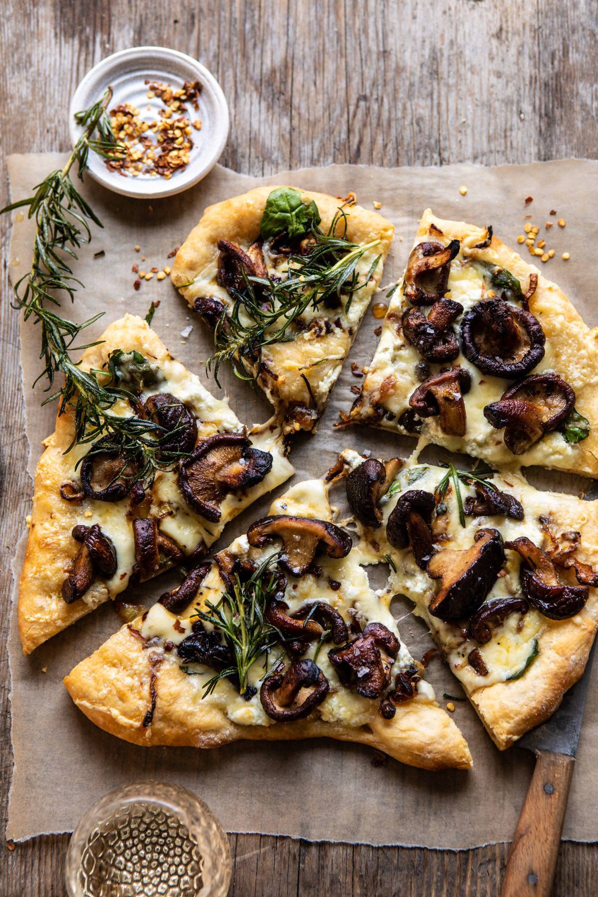 Mushroom & Coconut Rice Crust Pizza