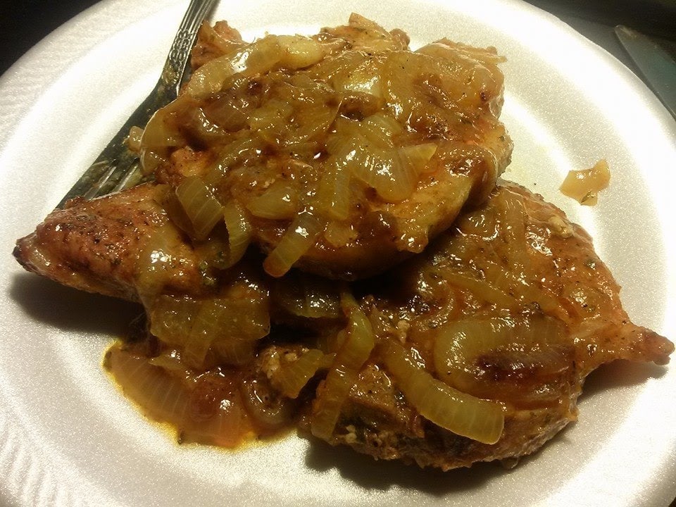 Johnson's Smothered Pork Chops with Sweet Onions