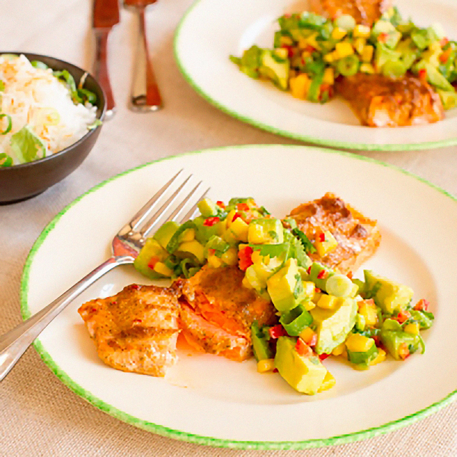 Williams' Jerk Salmon with Mango Salsa