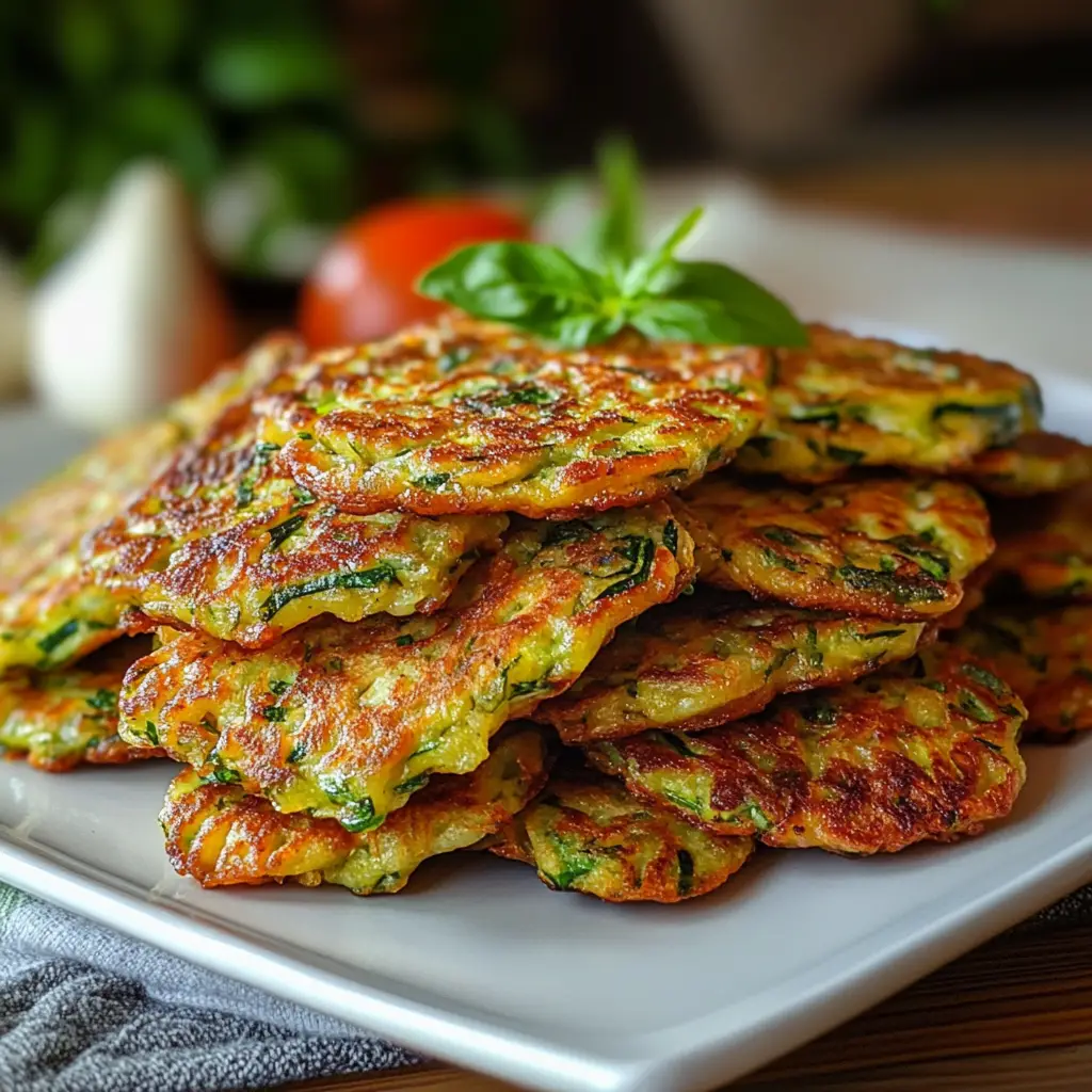 Half-Zucchini Herb Fritters