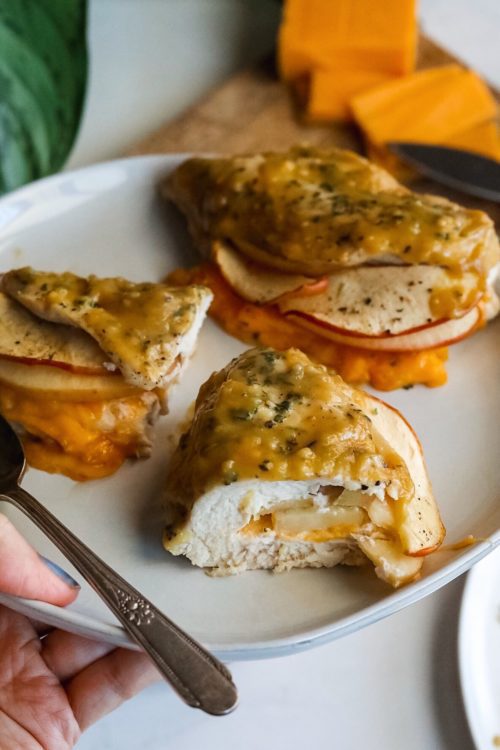 Crispy Apple-Cheddar Stuffed Chicken Breasts