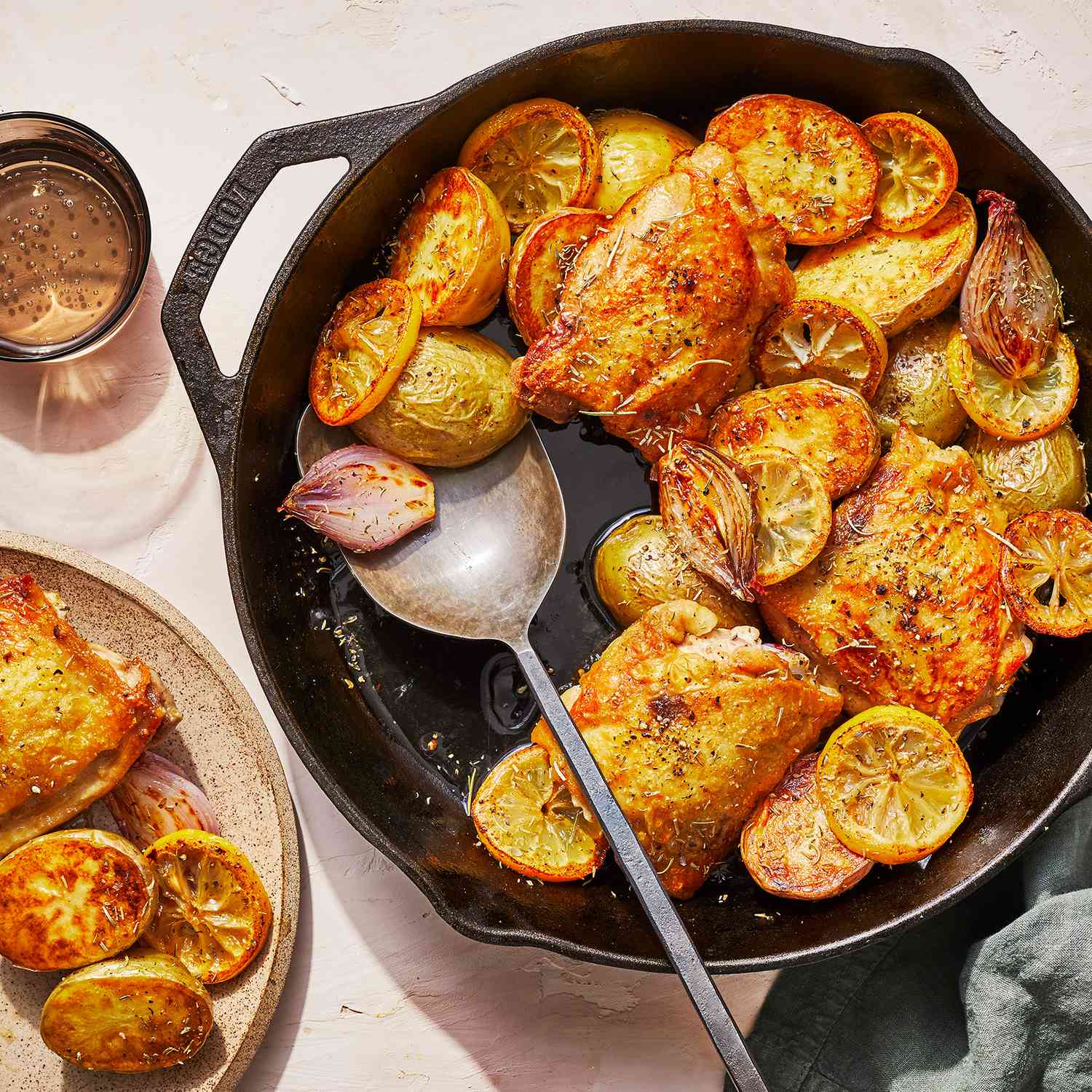 Honey-Glazed Lemon Chicken Thighs with Herbed Potatoes