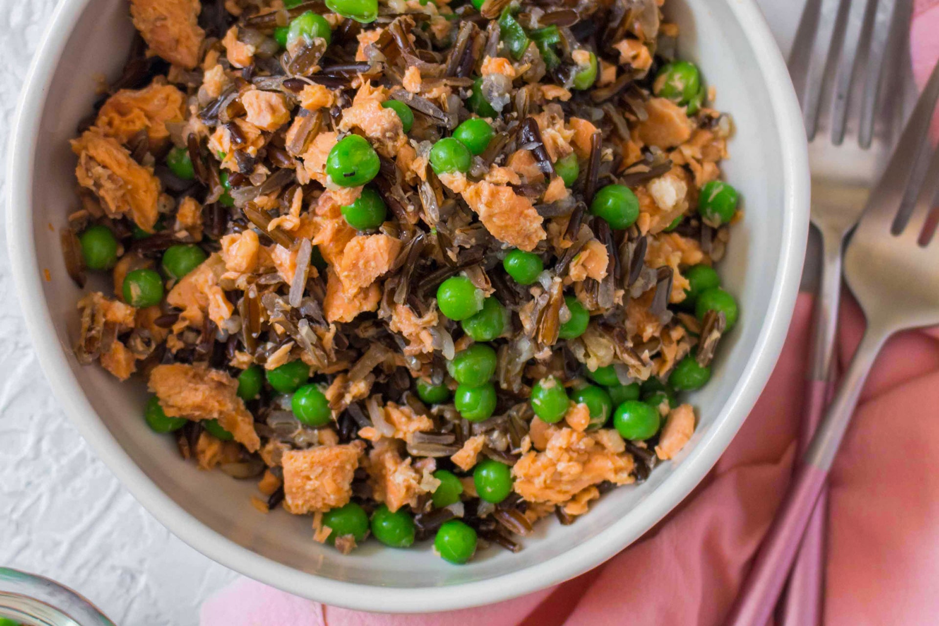 Maple-Smoked Salmon with Wild Rice and Pea Salad
