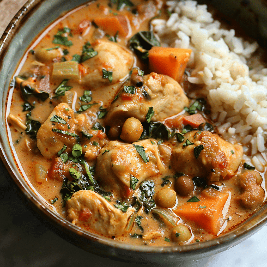 Mali-Style Peanut Stew with Sweet Potatoes