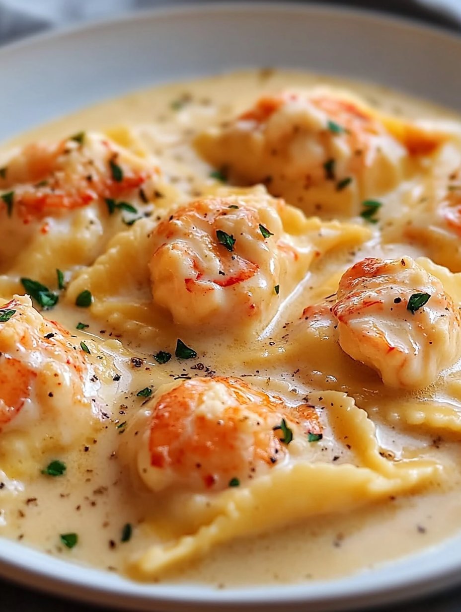 Garlic Butter Lobster Ravioli