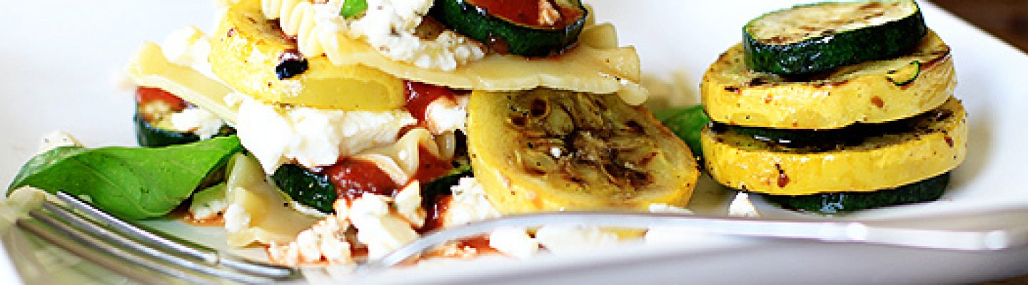 Three-Bean Veggie Lasagna with Roasted Red Pepper Sauce