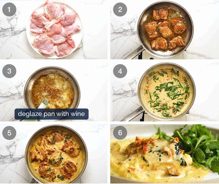 Coconut Sun-Dried Tomato Chicken with Lemon Herb Sauce