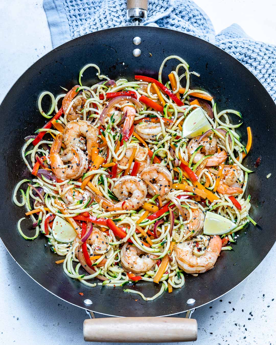 30-Minute Garlic Parmesan Shrimp with Zucchini Noodles