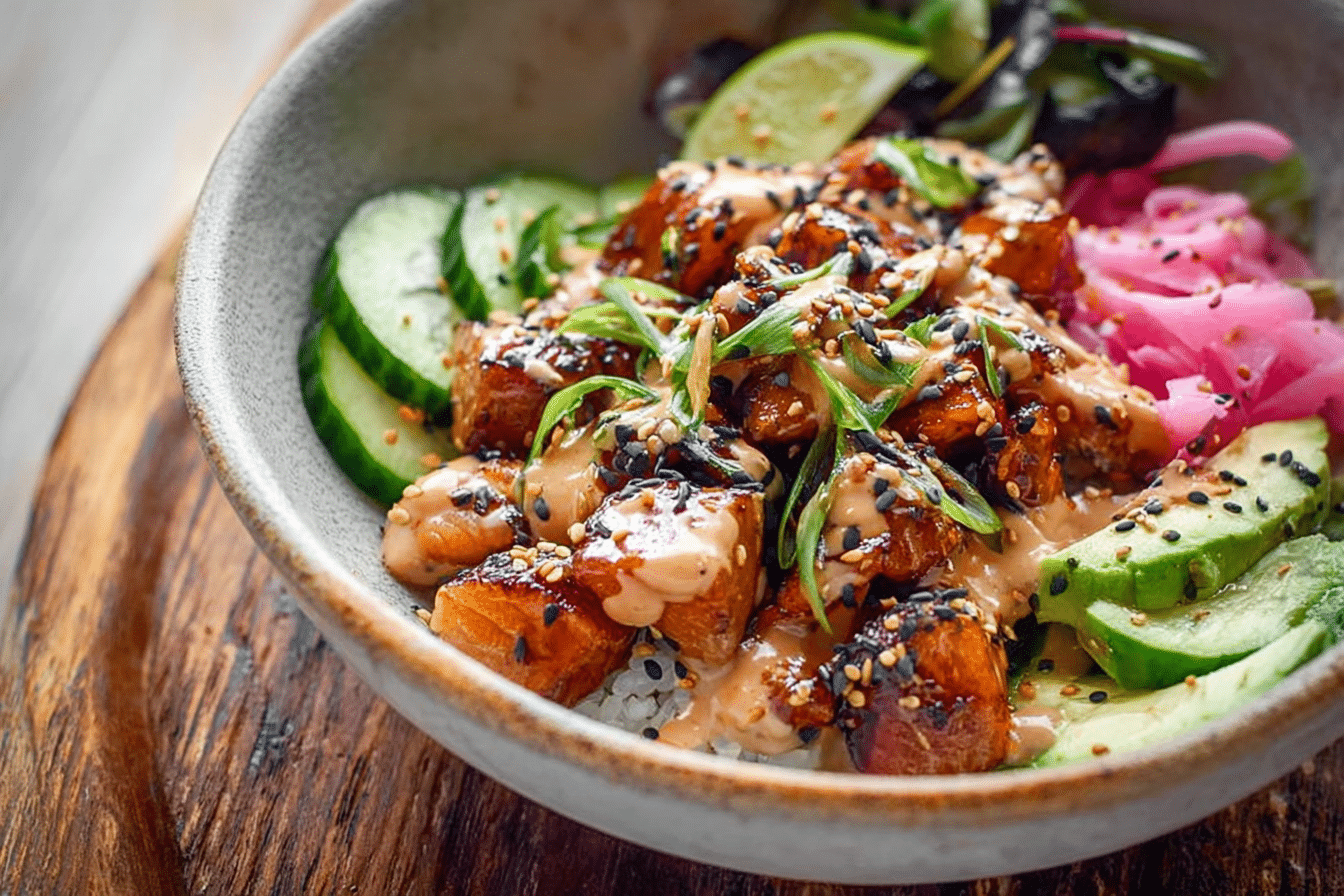 Miso-Glazed Eggplant & Tofu Bowl