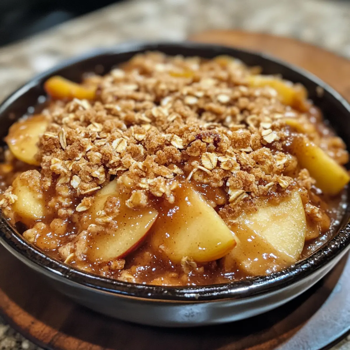 Cinnamon-Apple Crisp with Oat Topping