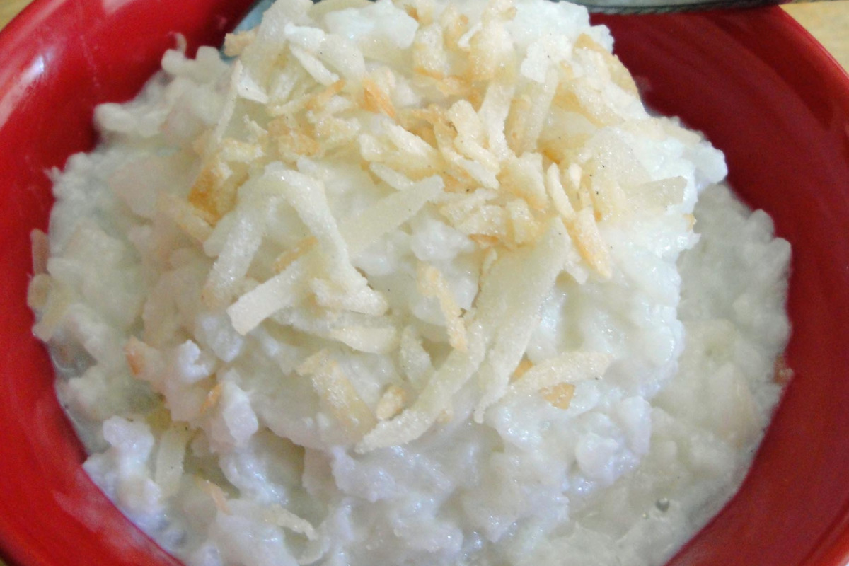 Coconut-Pandan Rice Pudding
