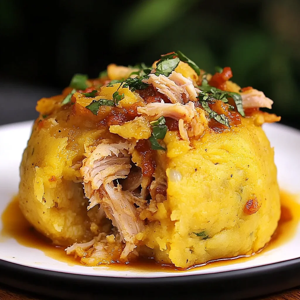 Traditional Mofongo with Crispy Pork Cracklings