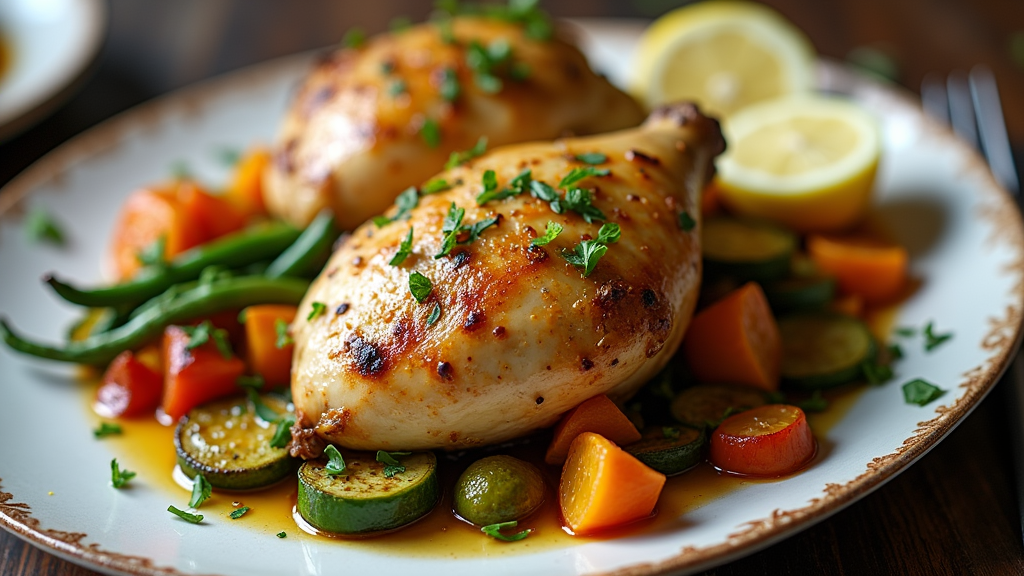 Herb-Infused Lemon Chicken & Root Vegetables