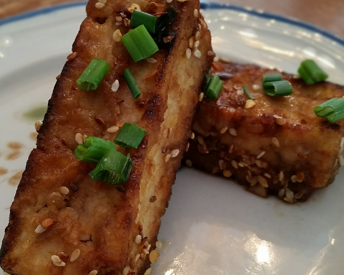 Sweet-Savory Hoisin Glazed Tofu with Sesame Seeds